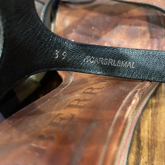 SOLD Burberry Brown Leather Wedges Platform Strappy 4” sandals / 9 US / 39 EU - Picture 6 of 12